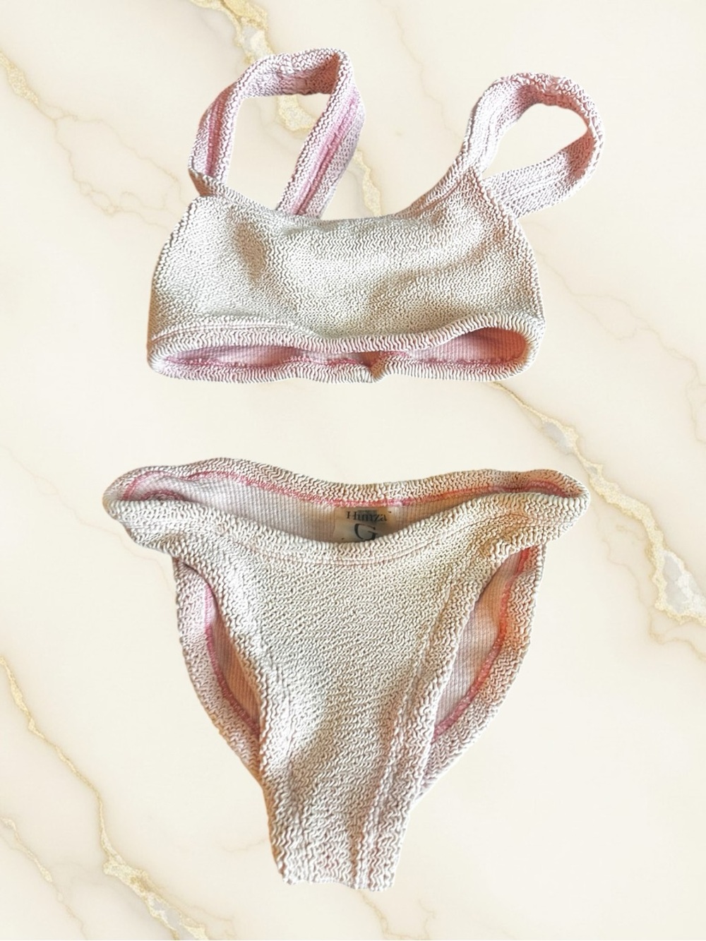 HUNZA G Xandra Cricle Bikini Set Size S